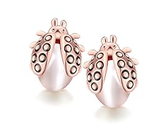 Rose Gold Ladybug Studs