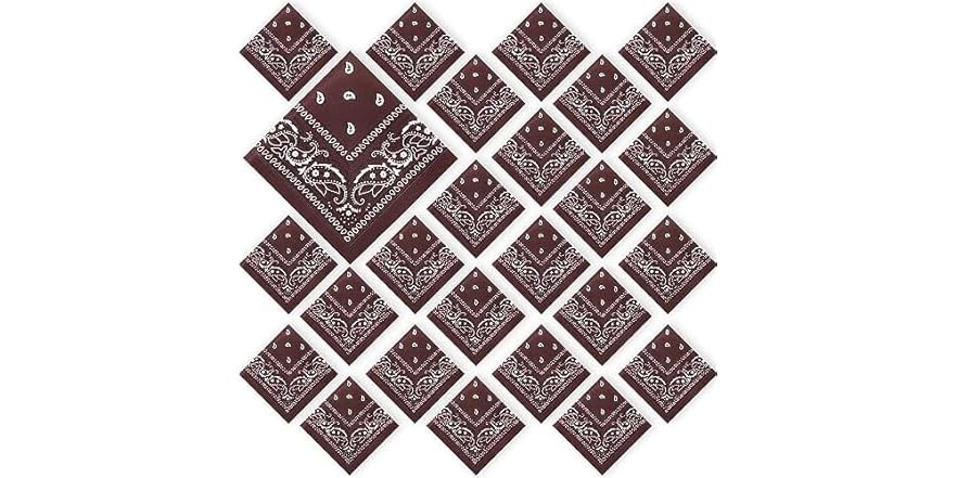 24 Pcs Large Head Bandanas