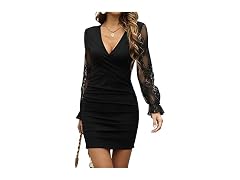 lashbair (XXL) Women's Lace Long (Black,XX-Large)