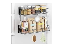 IYEBAU Magnetic Spice Rack 2 Pack (Black)