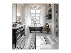 BSICPRO 2 Piece Bathroom Rug Set