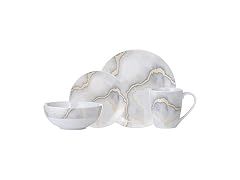 Safdie & Co. Electric Marble 16 Piece Dinnerware
