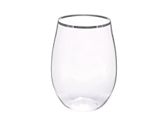 WNA Reserv 16oz Clear Plastic Stemless Wine Glasses, 64-Pack