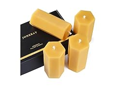 2x4Inch Beeswax Pillar Candles Set of 4