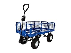 Sunnydaze Steel Dump Utility Garden Cart