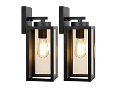 BesLowe Outdoor Wall Light Fixtures, Black 2 Pack