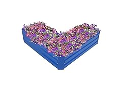 Sunnydaze Blue L-Shape Garden Bed