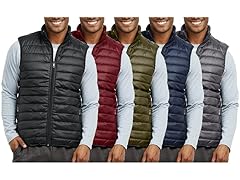 Mens Packable Midweight Puffer Vest (XS-2XL)