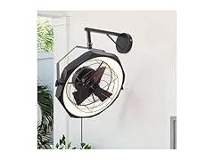 Parrot Uncle Wall Mount Fan, 20" Black