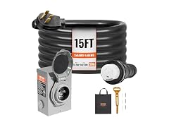 50 Amp Generator Cord and Power Inlet Box Kit