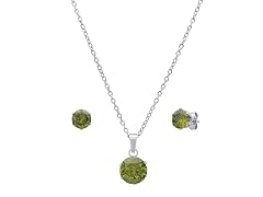 Green Stone Necklace & Earring Set