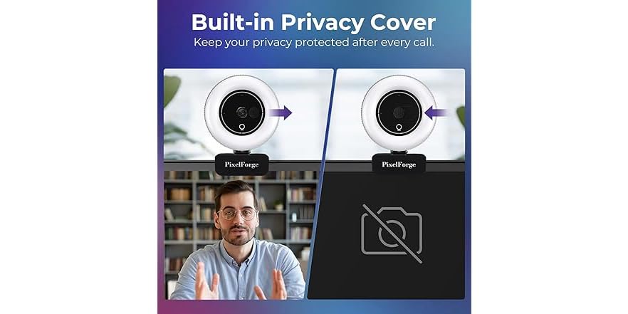 Pixelforge Camera PixelForge 2K Webcam with Privacy Cover