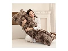 ZonLi Fluffy Faux Fur Body Pillow