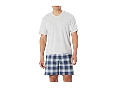 Amazon Essentials Mens V Neck Tee Short PJ Set