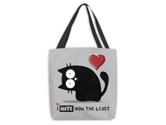 I Hate You The Least Large Tote Bag