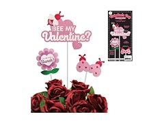 LUV Ribbon Glittered 3pc Be My Valentine Picks