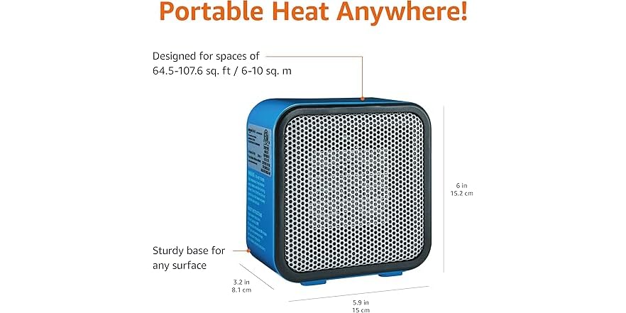 Amazon Basics Mini Ceramic Space Heater