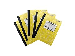 Unison Bundle of 5 College Ruled Marbled (Yellow)