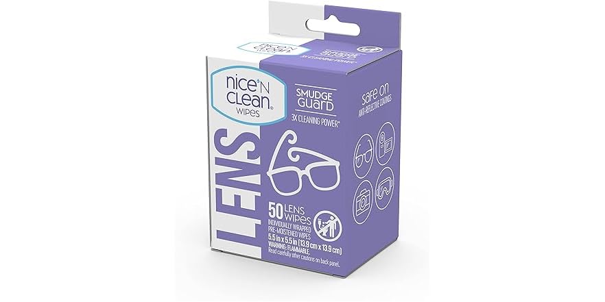 Nice 'N Clean 50 Lens Wipes Pre-Moistene