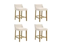 Fauna Counter Stool 2Pk, White Boucle