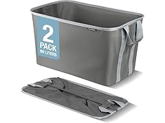 CleverMade Collapsible Laundry Basket -2-Pk 60L