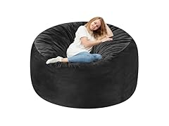 Black 6FT Bean Bag Chair