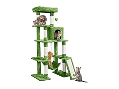 Yaheetech 63in Sturdy Large Cat Tree for Indoor, Green
