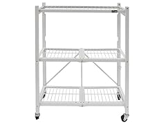 Origami White 3-Tier Rack with Wheels