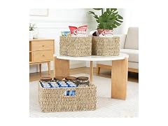 Suptinwear Wicker Storage Baskets Set of 3