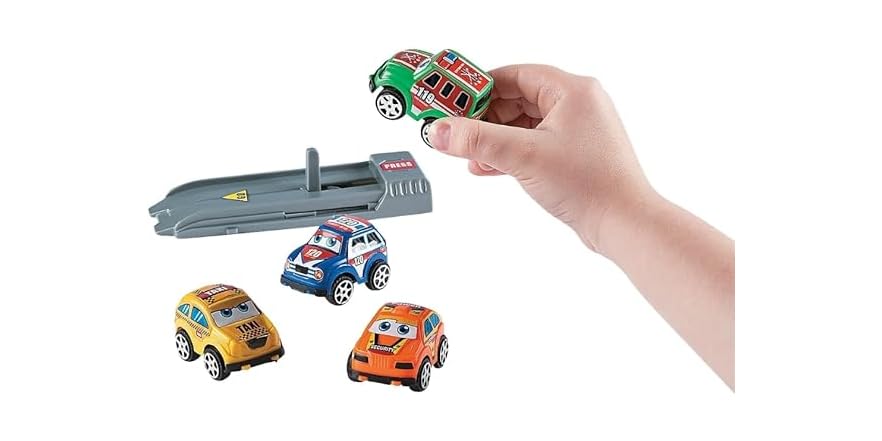 Assorted Play On Spring Launch Car Sets (6 Sets)
