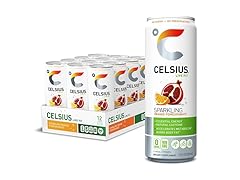 (12 Pack) Celsius Sweetened with Stevia Sparkling Orange Pomegrante Fitness Drink