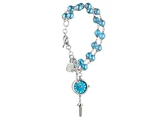 Tavan Rosary Ladies Watch, Blue/Silver