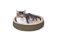K&H Thermo-Kitty Heated Bed Mocha/Tan