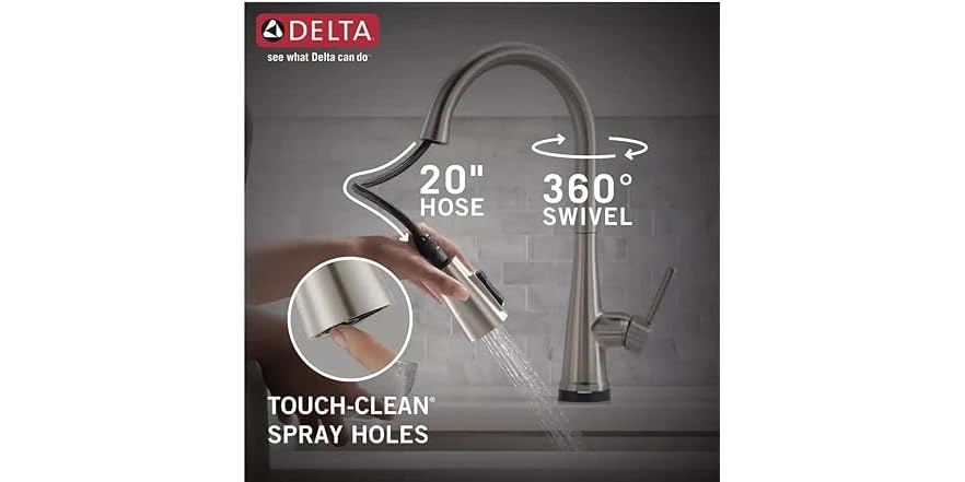 Delta R112181 Sprayer Delta 19826TZ-SPSD-DST Greydon Touch2O Single Handle Pull Down Sprayer ...