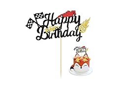 Qoyapow Racing Car Cake Topper