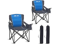 (2 Pack) Oversized Folding Camping Chair