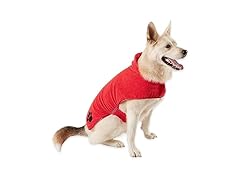 Bone Dry Pet Robe Collection Embroidered Robe Red