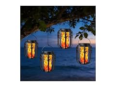 KagoLing Solar Flame Lantern 4Pk