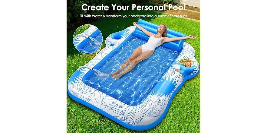 JIANYHW Inflatable Adult Tanning Pool Lounger