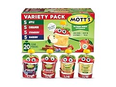 20PK Mott's No Sugar Added Applesauce 4 Flavor Variety
