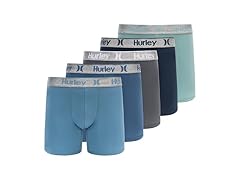 Hurley Men's 5 Pack Solid Boxer Briefs