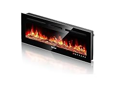 VISVEIL Electric Fireplace 50Inch,Realistic Flame