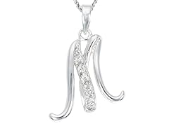 Diamond Alphabet Pendant - M
