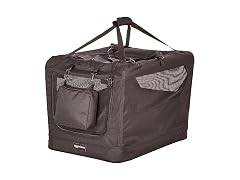 Amazon Basics Folding Portable Soft Pet Dog Crate, Black