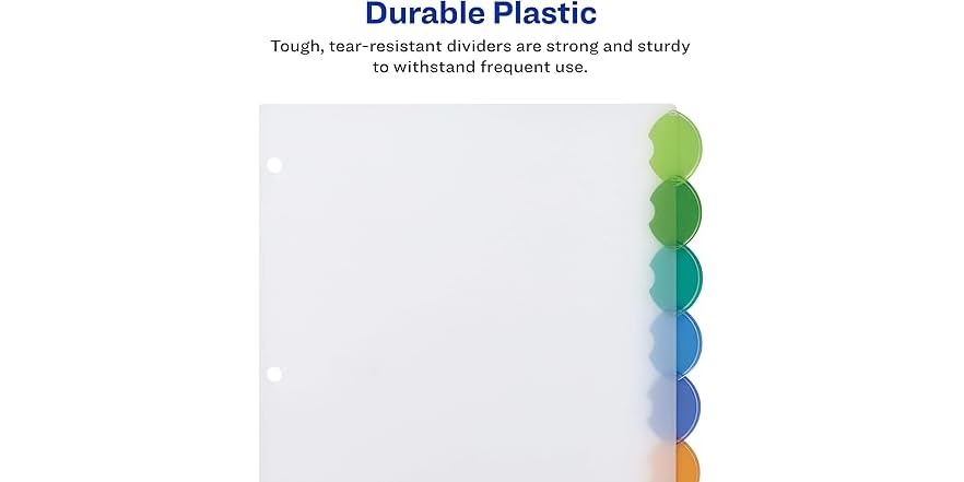 Avery Insertable Style Edge Plastic Dividers