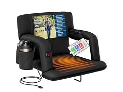 Alpcour 2-Pack Heated Reclining Stadium Seat with Armrests