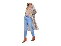 Forever 21  (S) Snakeskin Satin Kimono