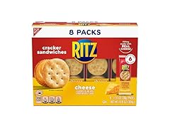 RITZ Cheese Sandwich Crackers, 8 Snack Packs