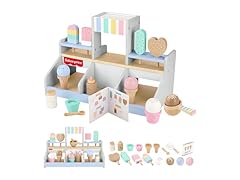 Fisher-Price Wood Pretend Play Toy Ice Cream Shop