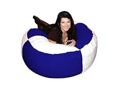 Blue and White 50" Bean Bag